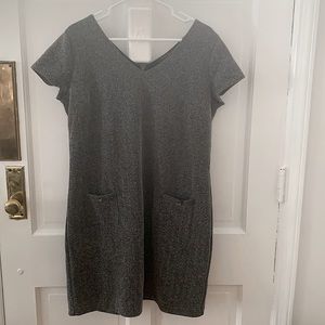 A dress long zipper in the back